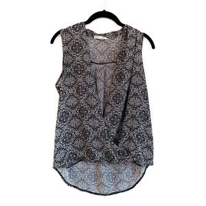 Pink Rose Surplice Hi-Lo Blouse Tank Small